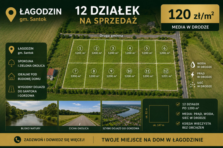 Działka Sprzedaż Łagodzin Magiczna 1