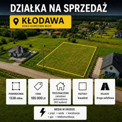 Działka Sprzedaż Kłodawa Wojcieszycka 1
